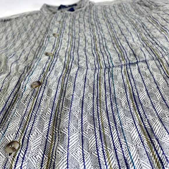 Nino Cerruti Brand Men's Shirt Sport Button Up Semi-Casual Top Gray 100% Cotton - Picture 6 of 13